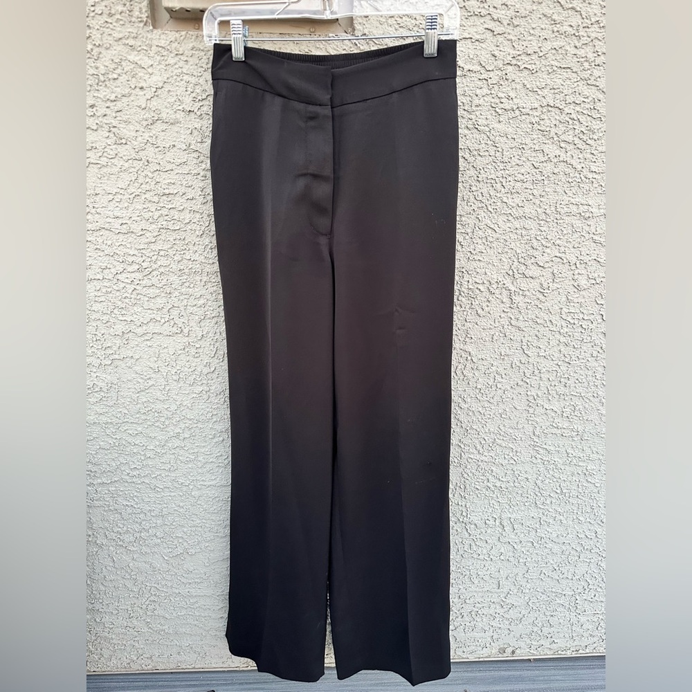 Quince Stretch Crepe Classic Trouser Pants, Size 6, Black, Pristine